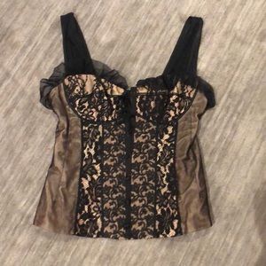 Nanette Lepore corset-like top black